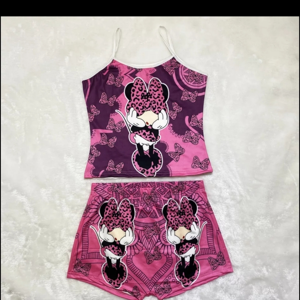 2 piece pajama set minne mouse